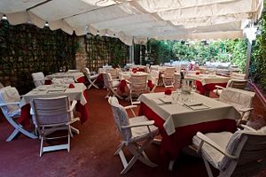 Giardino interno del Ristorante Ribot